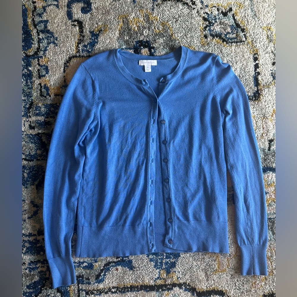 Women’s blue charter club button up cardigan